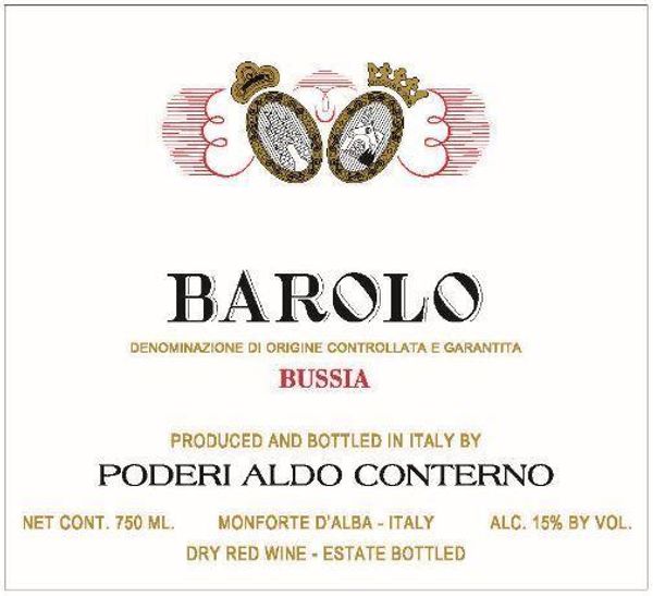 2018 Poderi Aldo Conterno Barolo Bussia