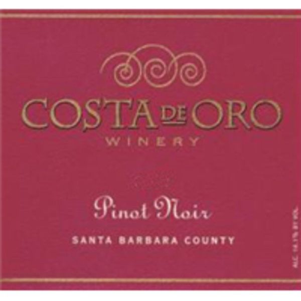 2019 Costa De Oro Winery Santa Barbara County Pinot Noir