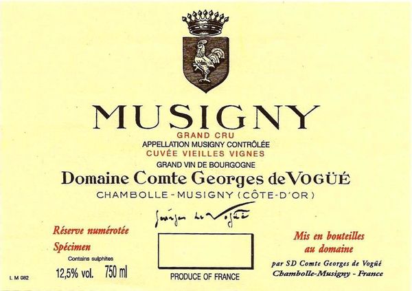 2020 Domaine Comte Georges de Vogüé Musigny Vieilles Vignes