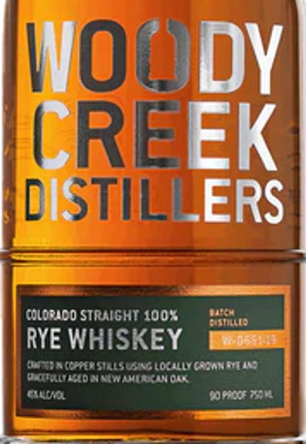 Woody Creek Distillers Colorado Straight 100% Rye Whiskey
