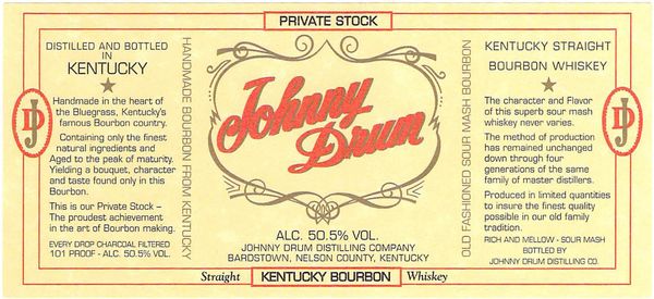 Johnny Drum Private Stock Straight Kentucky Bourbon Whiskey