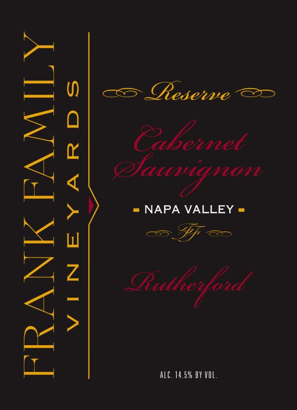 2018 Frank Family Vineyards Rutherford Reserve Cabernet Sauvignon