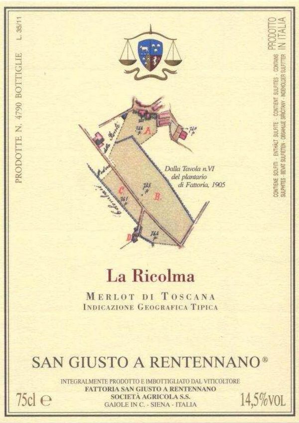 2014 San Giusto a Rentennano La Ricolma Merlot di Toscana