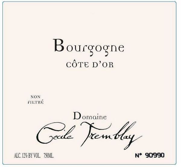 2017 Domaine Cécile Tremblay Bourgogne Côte d'Or