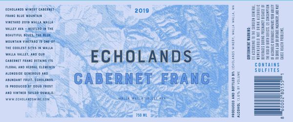 2019 Echolands Blue Mountain Vineyard Cabernet Franc