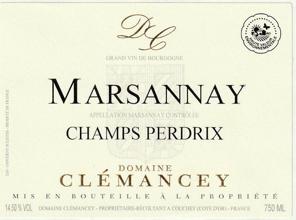 2019 Domaine Clémancey Marsannay Champs Perdrix