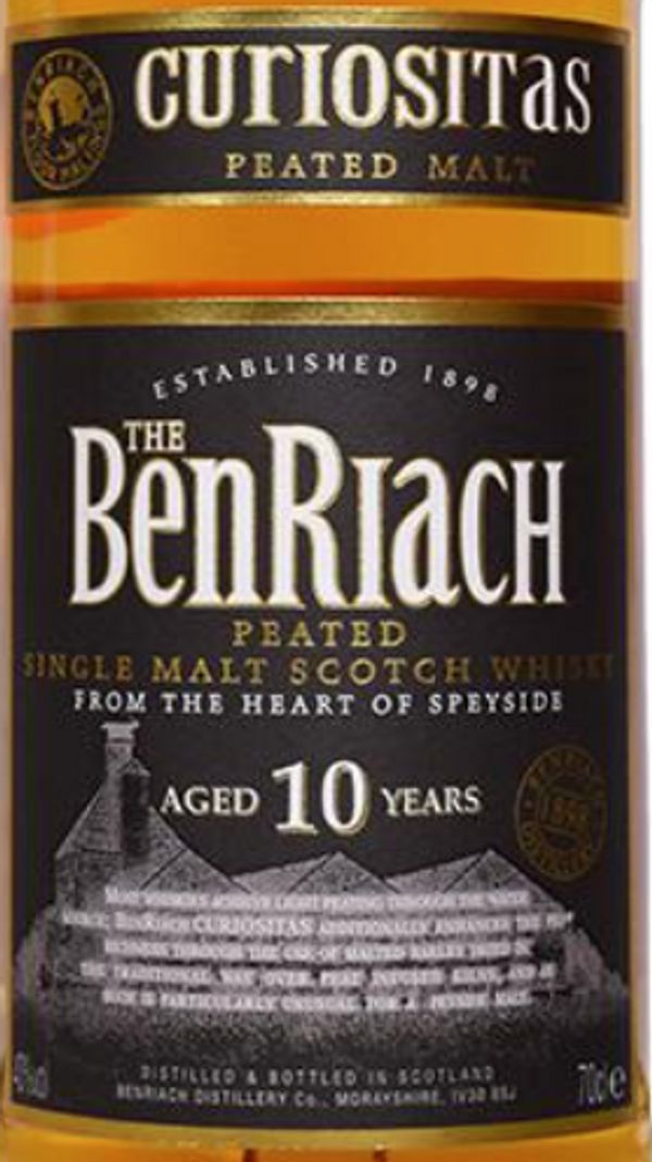 BenRiach Curiositas Aged 10 Years Single Peated Malt Whisky