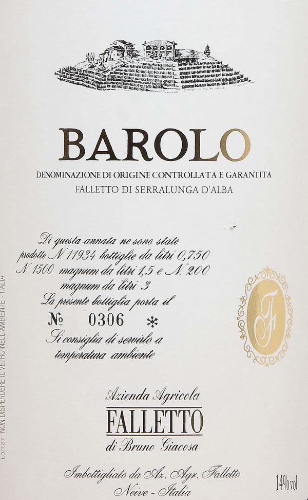 2017 Azienda Agricola di Bruno Giacosa Barolo Falletto