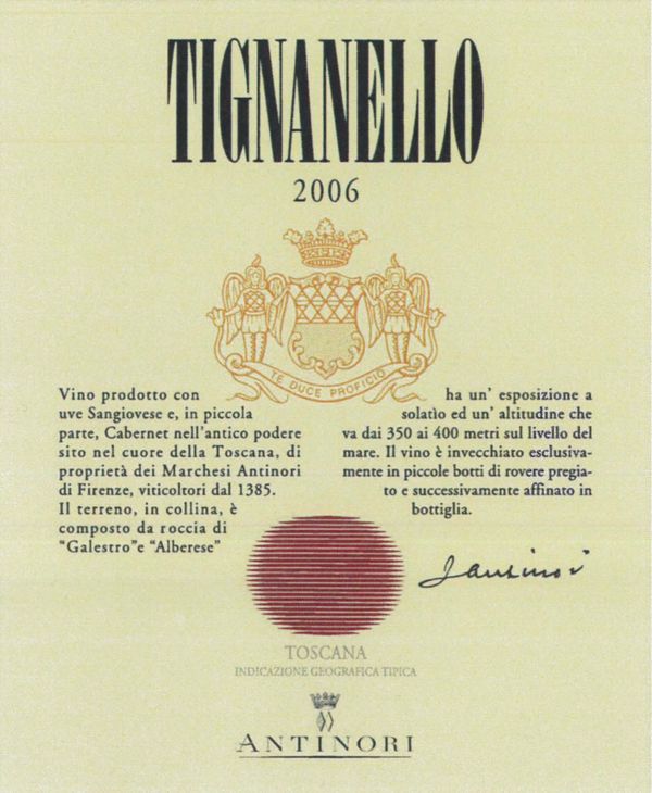 2006 Antinori Tignanello