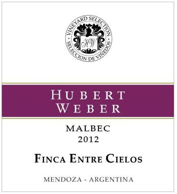 2012 Hubert Weber Finca Entre Cielos Mendoza Malbec