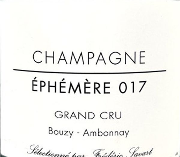 Frédéric Savart & Dremont Champagne Grand Cru Blanc de Noirs Éphémère 017