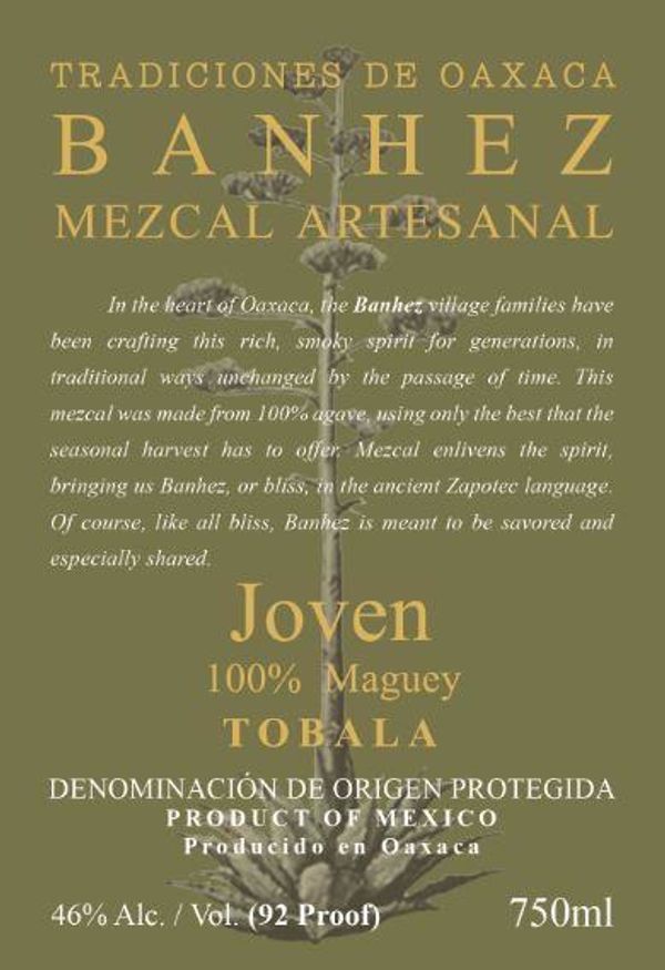 Banhez Mezcal Tobalá