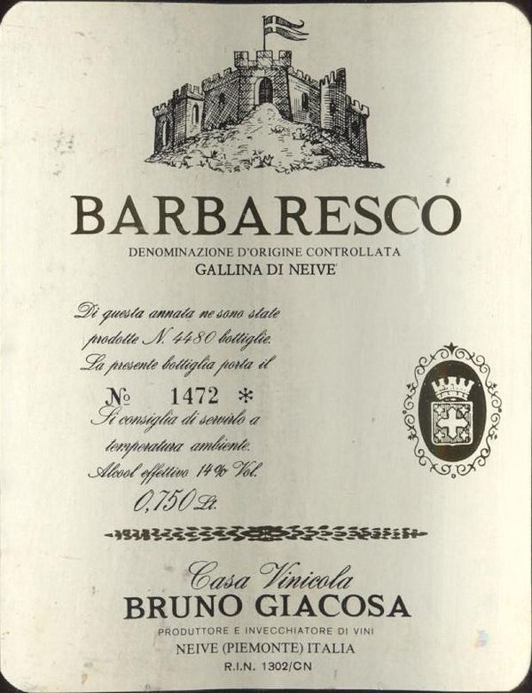 2019 Casa Vinicola Bruno Giacosa Barbaresco