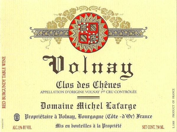 2016 Domaine Michel Lafarge Volnay Clos des Chênes