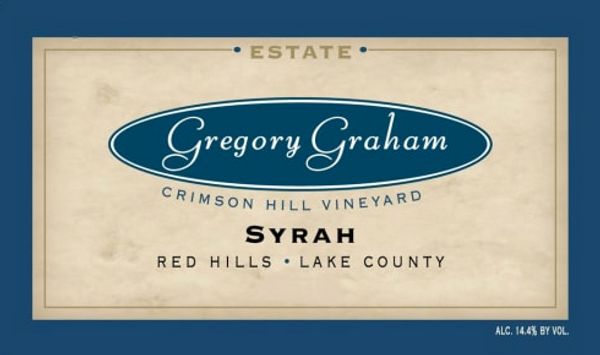 2016 Gregory Graham Crimson Hill Vineyard Syrah