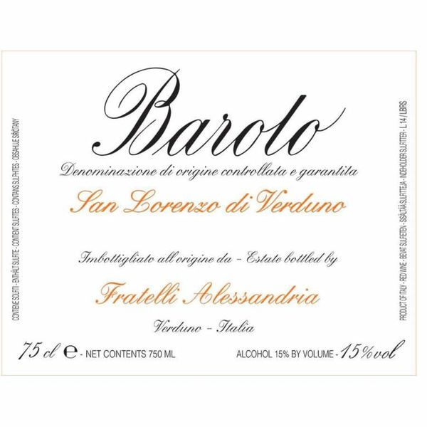 2018 Fratelli Alessandria Barolo San Lorenzo di Verduno