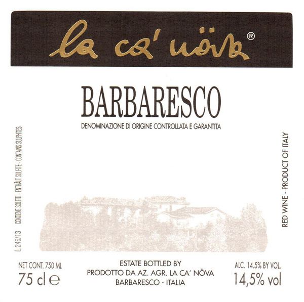 2018 La Ca'Növa Barbaresco