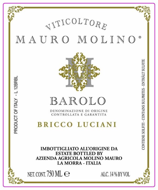 2019 Mauro Molino Barolo Bricco Luciani