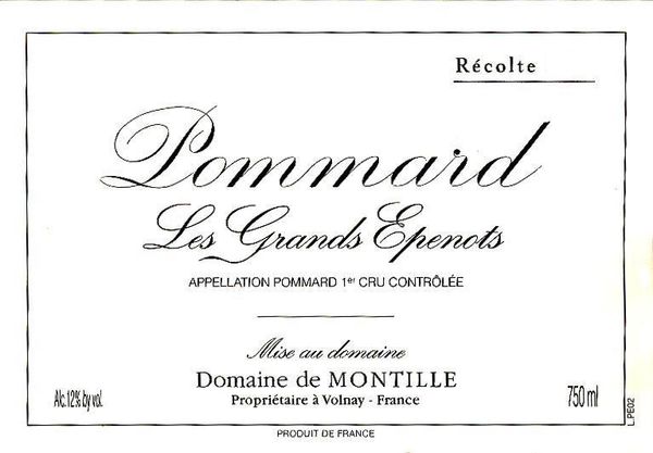 1999 Domaine de Montille Pommard Les Grands Epenots