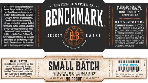Benchmark Small Batch Kentucky Bourbon Whiskey