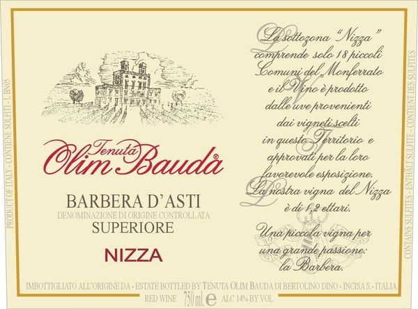 2017 Tenuta Olim Bauda Barbera d'Asti Superiore Nizza
