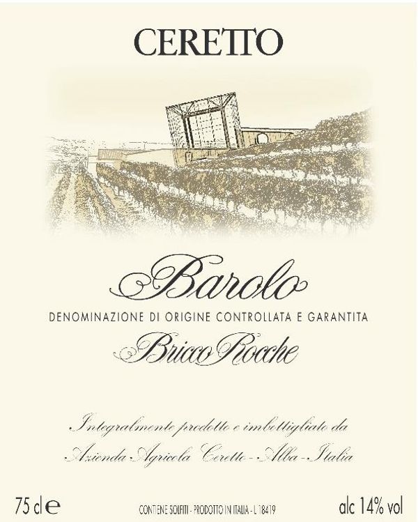2019 Ceretto Barolo Bricco Rocche