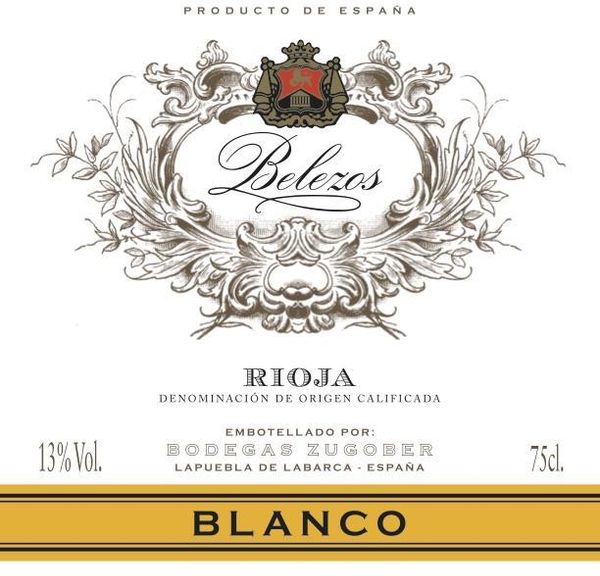 2017 Zugober Belezos Rioja Blanco