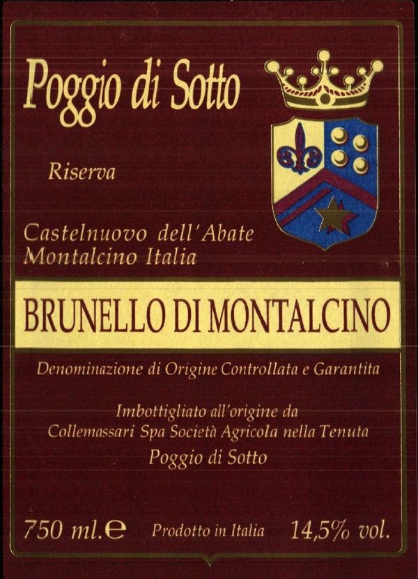 2016 Poggio di Sotto Brunello di Montalcino Riserva