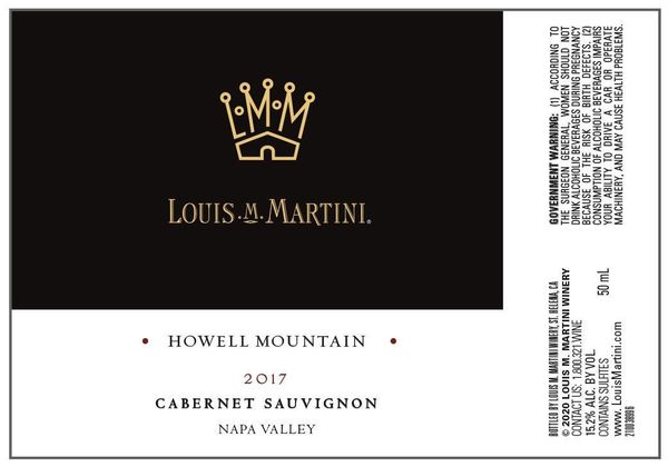 2017 Louis M. Martini Howell Mountain Cabernet Sauvignon