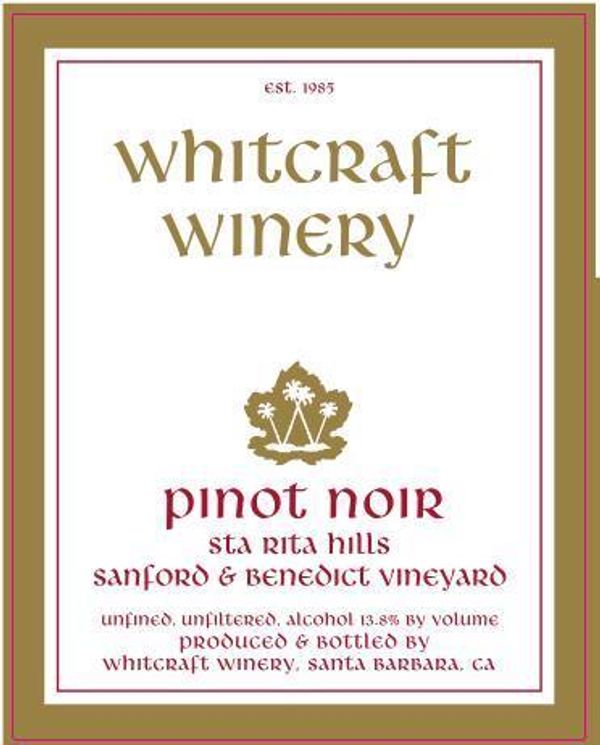 2021 Whitcraft Winery Sta. Rita Hills Pinot Noir