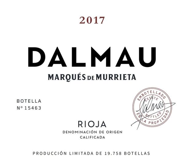 2017 Marqués de Murrieta Dalmau Rioja Reserva