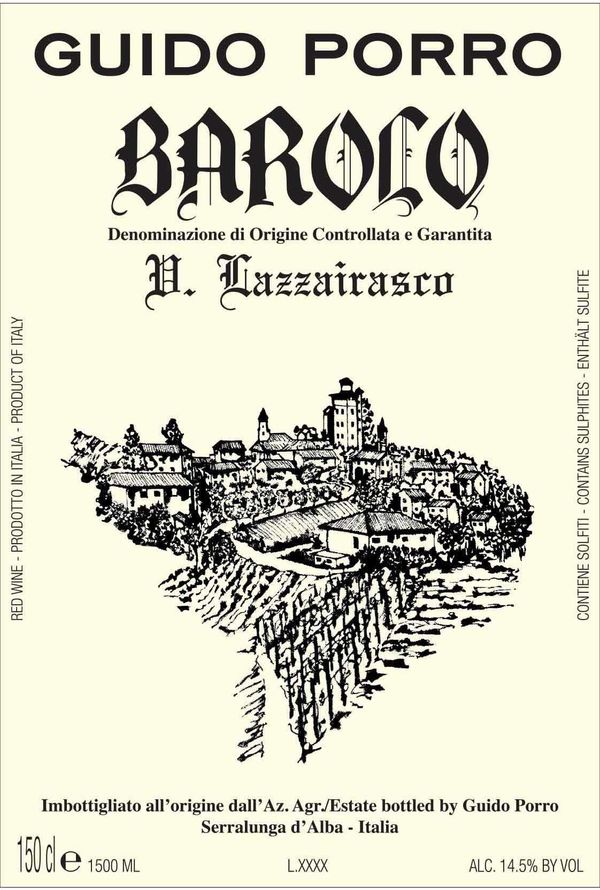 2018 Guido Porro Barolo V. Lazzairasco