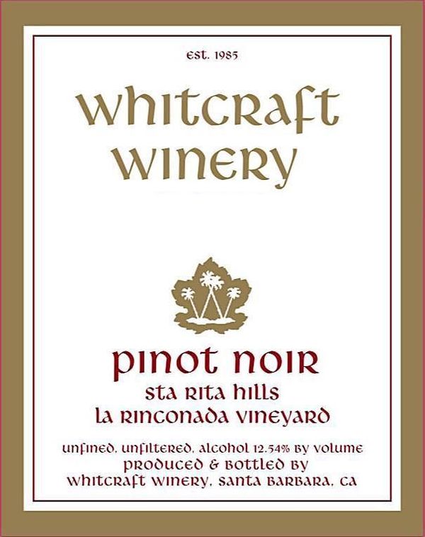 2021 Whitcraft Winery Pinot Noir La Rinconada