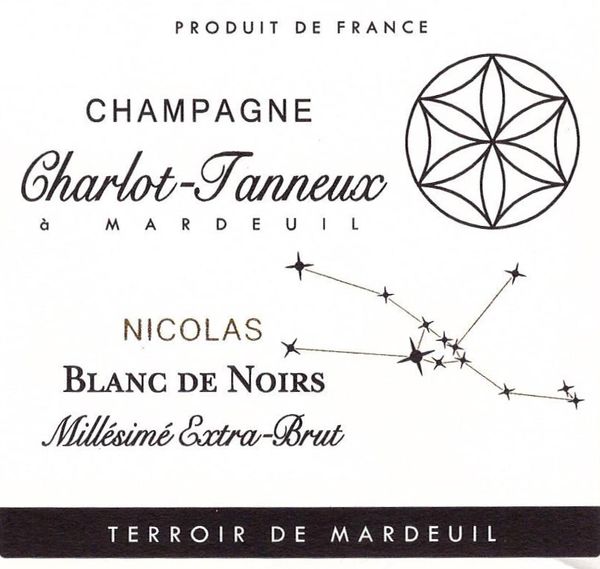 2016 Charlot-Tanneux Champagne Nicolas Blanc de Noirs Millésimé Extra Brut