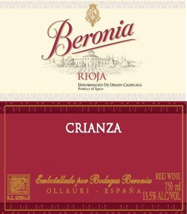 2017 Bodegas Beronia Rioja Crianza