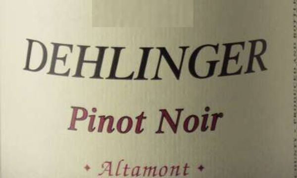 2018 Dehlinger Winery Altamont Pinot Noir