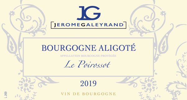 2019 Jerome Galeyrand Bourgogne Aligoté Le Poirossot