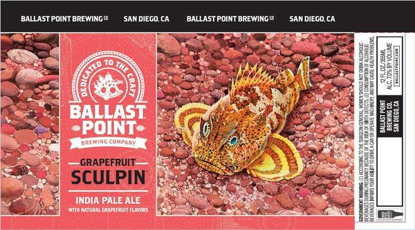 Ballast Point Brewing Company Grapefruit Sculpin IPA