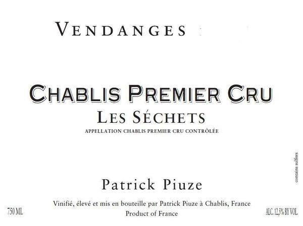 2020 Patrick Piuze Chablis Les Séchets