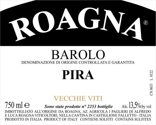 2017 Roagna Barolo Pira Vecchie Viti
