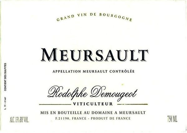 2020 Rodolphe Demougeot Meursault