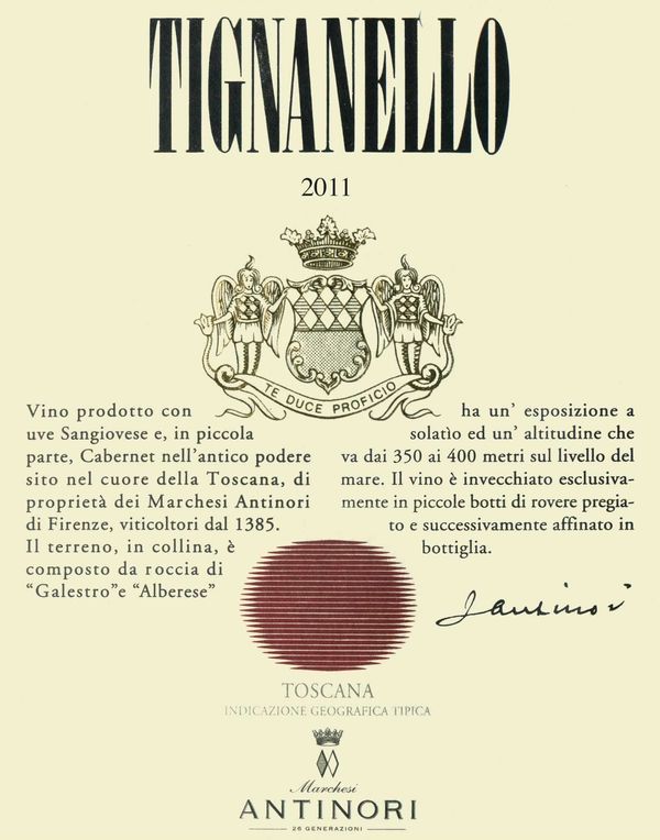 2011 Antinori Tignanello