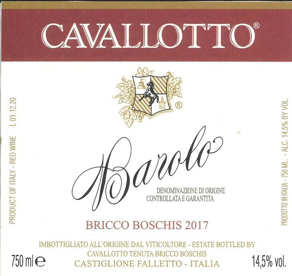 2018 Cavallotto Barolo Bricco Boschis