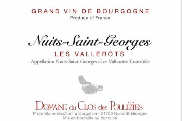 2019 Domaine du Clos des Poulettes Nuits-St-Georges Les Vallerots