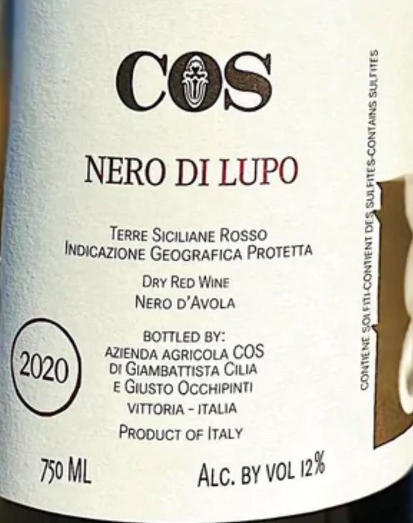 2021 Azienda Agricola COS Nero di Lupo