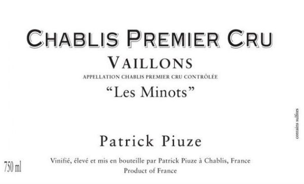 2020 Patrick Piuze Chablis Vaillons Les Minots