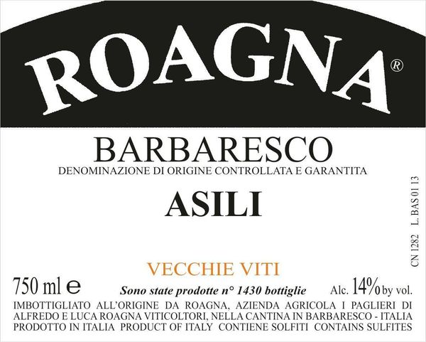 2017 Roagna Barbaresco Asili Vecchie Viti