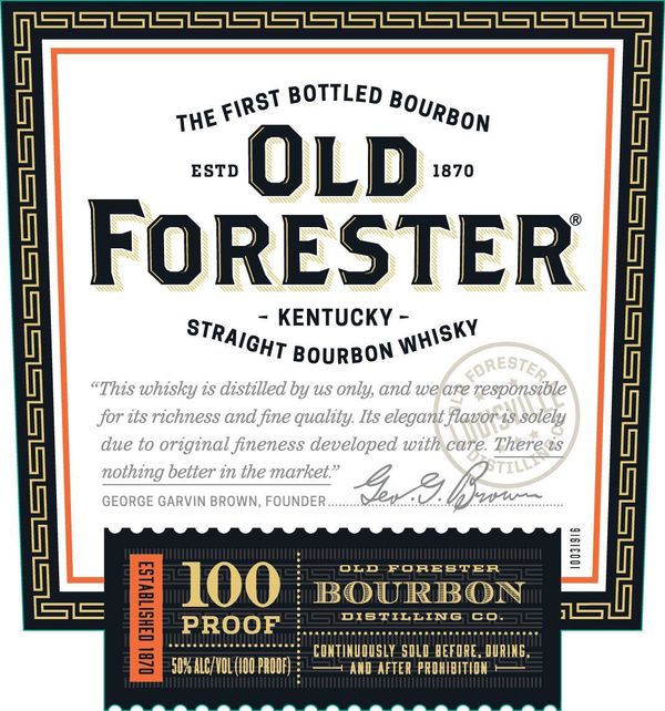 Old Forester 100 Proof Signature Kentucky Straight Bourbon Whiskey