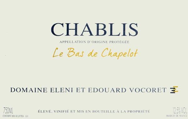 2020 Domaine Eleni et Edouard Vocoret Chablis Le Bas de Chapelot