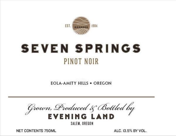 2021 Evening Land Seven Springs Vineyard Pinot Noir